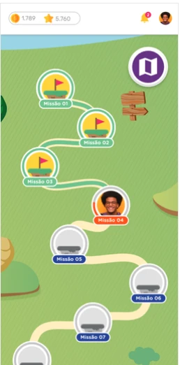 Gamified mission map
